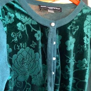 Karl Lagerfeld Green Cardigan